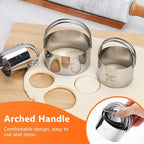 HULISEN Stainless Steel Biscuit Cutter Set, Flour Duster, Pastry Scraper and - Image 4