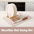 2 Pack Microfiber Dish Drying Mat - Image 3