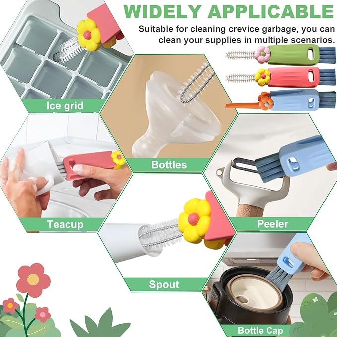 3 in 1 Cup Lid Cleaning Brush, Bottle Gaps, Travel Mug Caps - Image 6