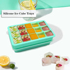2 Pack Silicone Ice Cube Trays, Easy Release Flexible-15 Cubes Ice Cube Molds - Image 3