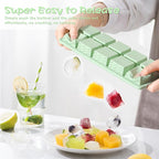 Doasuwish Ice Cube Trays with Lid, 3 Pack 10 Cubes 2 Tbsp. Silicone Ice Cube - Image 4