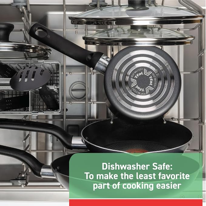 T-fal Initiatives Nonstick Stockpot 8 Quart Oven Safe 350F Cookware, Pots and - Image 6