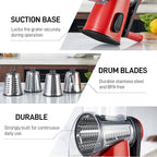 VEKAYA Rotary Cheese Grater Hand Crank - Image 8