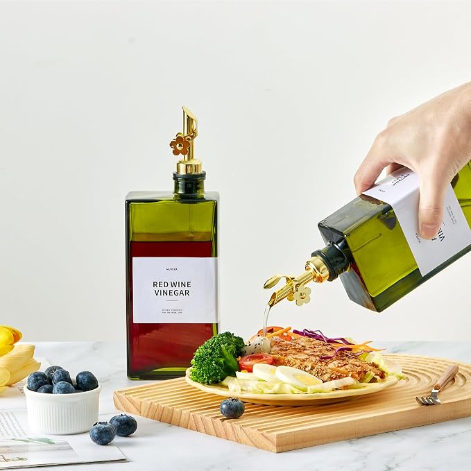 Olive Oil Dispenser Bottle for Kitchen, 16.9oz /500ml Cooking Vinegar Dispenser - Image 2