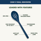 GreenPan Platinum Silicone Slotted Spoon, Oxford Blue - Image 4