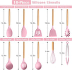 E-far Silicone Cooking Utensils Set, 10-Piece Kitchen Utensils Set - Image 2