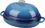 EDGING CASTING Enameled Oval Cast Iron Dutch Oven Pot by EDGINGCOOKWARE