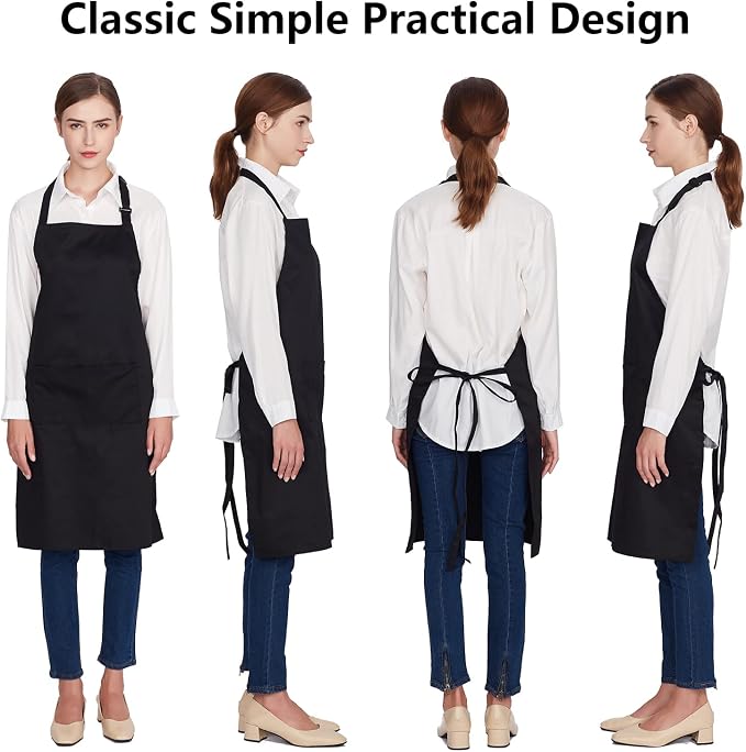 Jubatus 4 Pack 100% Cotton Aprons - Image 2
