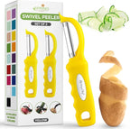 Spring Chef Premium Stainless Steel Yellow Swivel Potato Peelers by SpringChef