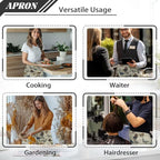 Server Apron with 3 Pockets, Waterproof Oil Waitress Waiter Half Apron - Image 5