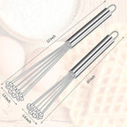 Patelai 2 Pieces Stainless Steel Ball Whisk Wire Egg Whisk Set Kitchen - Image 2