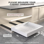 Seinloes 1 Pack Pull Out Cabinet Organizer 21" Deep, Full Extension 3 Slide - Image 6