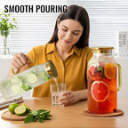 4 Pack 2 Liter/68 oz Square Glass Pitcher - Image 7