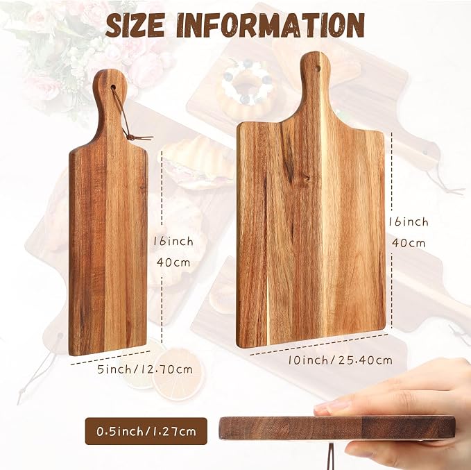 Tanlade 18 Pcs Wood Cutting Board Set Cutting Board - Image 2