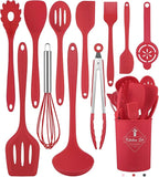 Pranski Kitchen Utensils Set-12 Pieces Silicone Cooking Utensils Set 392°F Heat by Pranski