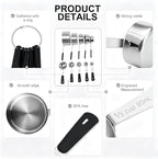 Bopei Measuring Cups and Spoons Set Stainless Steel 10 Piece - Image 6