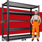 Set of 4 Garage Shelving-3500 lbs 5 Tier Storage Shelves, Adjustable Heavy Duty - Image 3