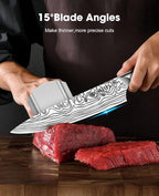 MOSFiATA 2Pcs Chef Knife Set, Sharp Kitchen Knife High Carbon German EN1.4116 - Image 4