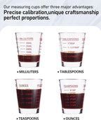 SAIAOKJ Shot Glasses Measuring Cup Set 6 Pack Espresso Shot Glasses Liquid - Image 3