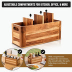 Wooden Caddy Utensil Holder - Image 5
