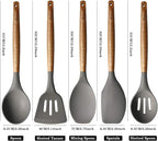 Kitchen Utensils Set, Silicone Cooking Utensils Set, Non-Stick Silicone Spatula - Image 4