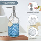 Gem-Patterned Glass Soap Dispenser - Image 3