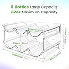 spospo Water Bottle Organizer for Cabinet, Water Bottle Storage Organizer - Image 3