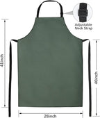 Gotega Waterproof Rubber Vinyl Apron Adjustable Dishwasher Apron - Image 2