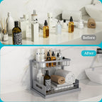 REALINN Under Sink Organizer, Pull Out Cabinet Organizer 2 Tier Slide Out Sink - Image 4