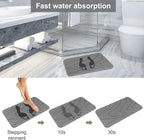 JUERLEN 2 Pack Diatomaceous Earth Shower Mat, Stone Bath Mat, Nonslip Super - Image 4
