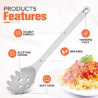 Silicone Spaghetti Spoon&Soup Ladle Cooking Utensils Set of 2, No Scratch - Image 5