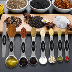 16 Pieces Measuring Cups and Magnetic Measuring Spoons Set Stainless Steel - Image 5