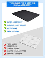 Dish Drying Mat for Kitchen Counter, Hide Stain Anti Absorbent for Kitchen - Image 3