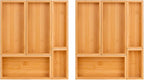 bamboo drawer organizer Set, expandable drawer dividers, wooden storage by Teicui