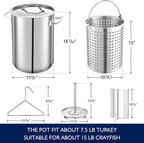 ARC 32QT Stainless Steel Stock pot 6-Piece - Image 2