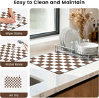 16" x 24" Checkered Dish Drying Mat - Image 7