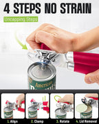 Multifunctional Can Opener Manual, Durable Heavy Duty Handheld Strong Can Opener - Image 3