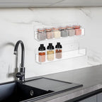 Acrylic Spice Rack Wall Mount-12 Inch, 4 Pack Hanging Seasoning Rack Organizer - Image 4