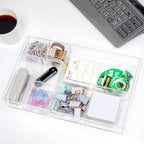 ZEXALOR 8-Section Clear Drawer Organizer, Large Acrylic Drawer Divider Tray - Image 6