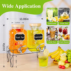 2-Pack1Gallon Glass Drink Dispensers - Image 2