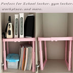 Svartur Adjustable Locker Shelf Pink Height and Width Adjustable Locker - Image 5