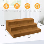 Bamboo Spice Rack Organizer for Cabinet 2 Pack - Image 3