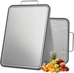 Stainless Steel Cutting Board for Kitchen, Double Sided Defrosting Tray - Image 9