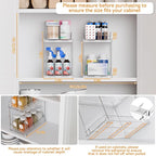 2 Set, 2 Tier Pull Out Cabinet Organizer - Image 4