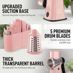 Zulay Kitchen Rotary Cheese Grater 5 Blade Cheese Shredder - Image 7