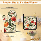 Apple Flower Oven Mitts & Potholder Set of 4 - Image 3