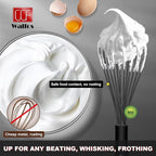 Walfos Silicone Whisk, Stainless Steel Wire Whisk Set of 3 -Heat Resistant - Image 3