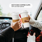 JOLLY PARTY 20 oz Paper Coffee Cups, Disposable Paper Coffee Cup - Image 5