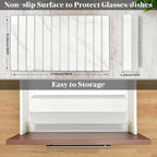 Large Stone Dish Drying Mats for Kitchen Counter, Fast Drying Collapsible Dish - Image 2