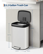 Garvee 13 gal / 50 L Metal Trash Can - Image 6